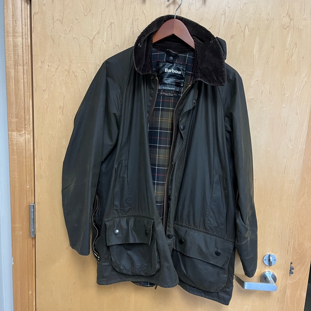 Barbour classic Beaufort coat EUC